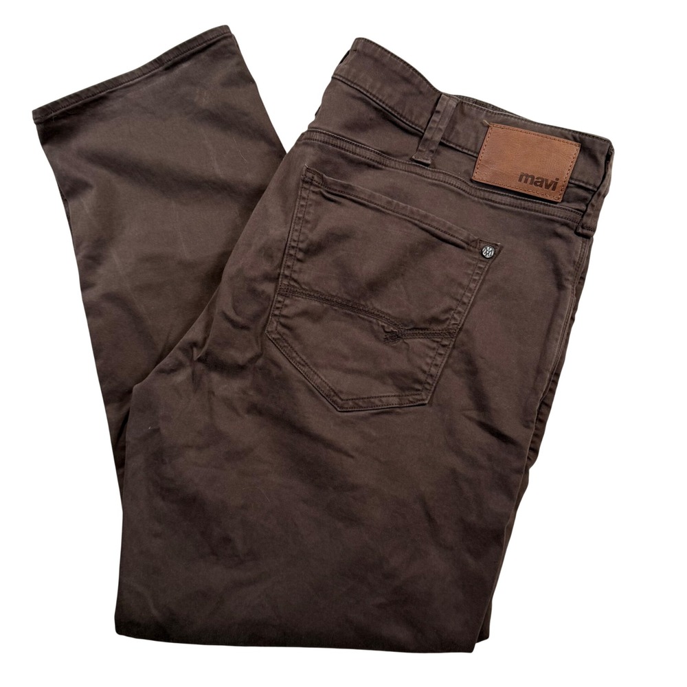 Mavi‎ Matt Pants Mens 42x30 Brown Relaxed Straight Leg Chino Twill Stretch